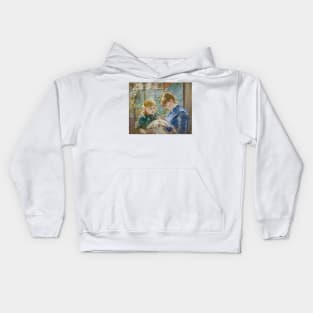 The Artist's Daughter, Julie, with her Nanny by Berthe Morisot Kids Hoodie